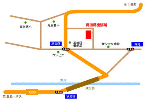 尾田蒔公民館 地図