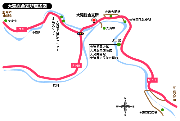 大滝総合支所周辺図