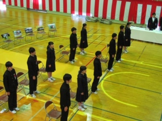 大田中学校卒業式