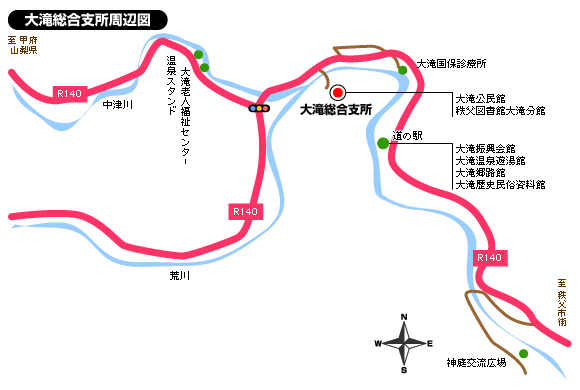 大滝総合支所周辺図