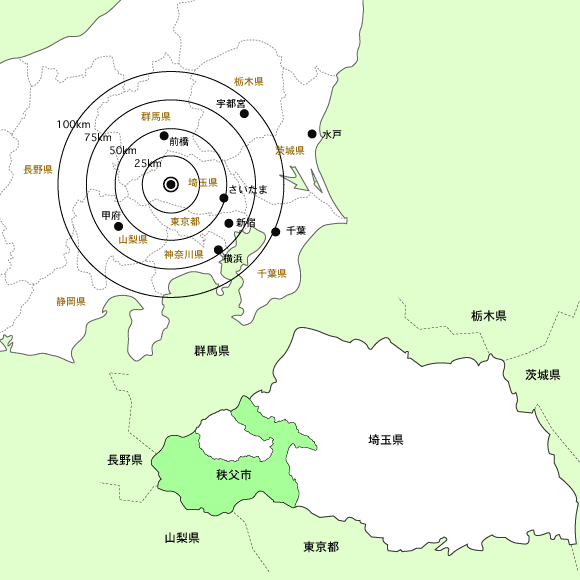 秩父市の位置