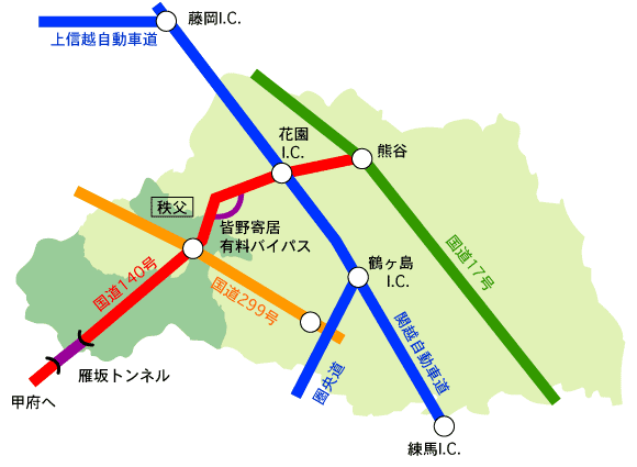 車でのアクセス図